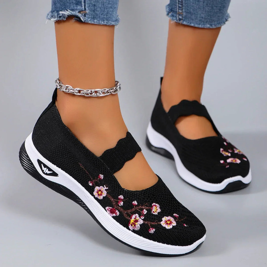 Amara™ Floral Comfort Slip-On Sneakers