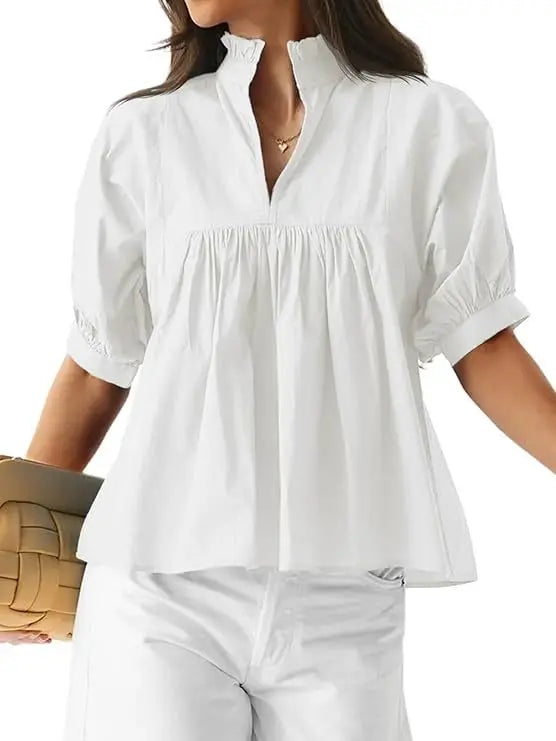 Clara™ Puff Sleeve V-Neck Blouse