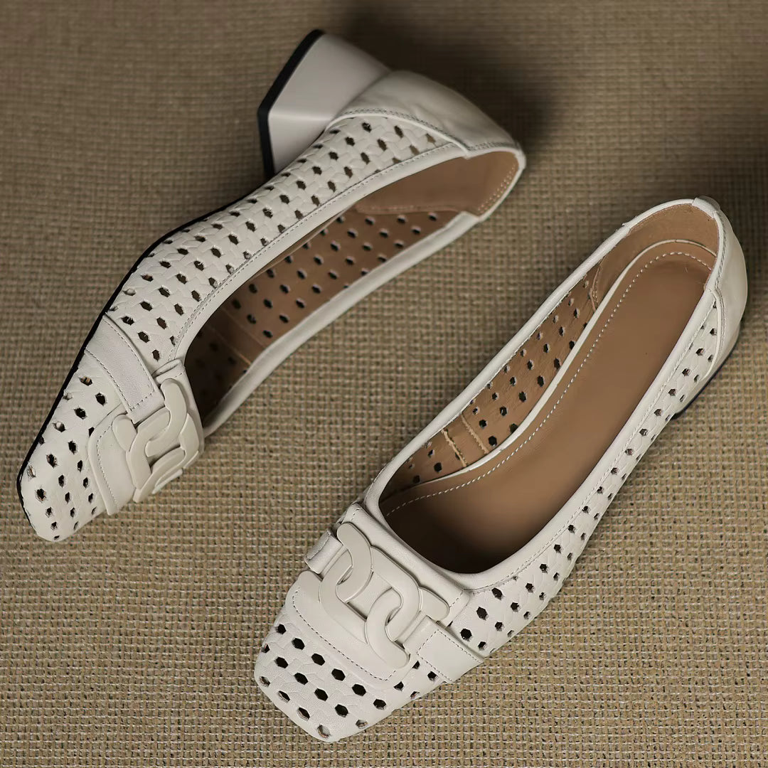 Solea™ Woven Leather Heels