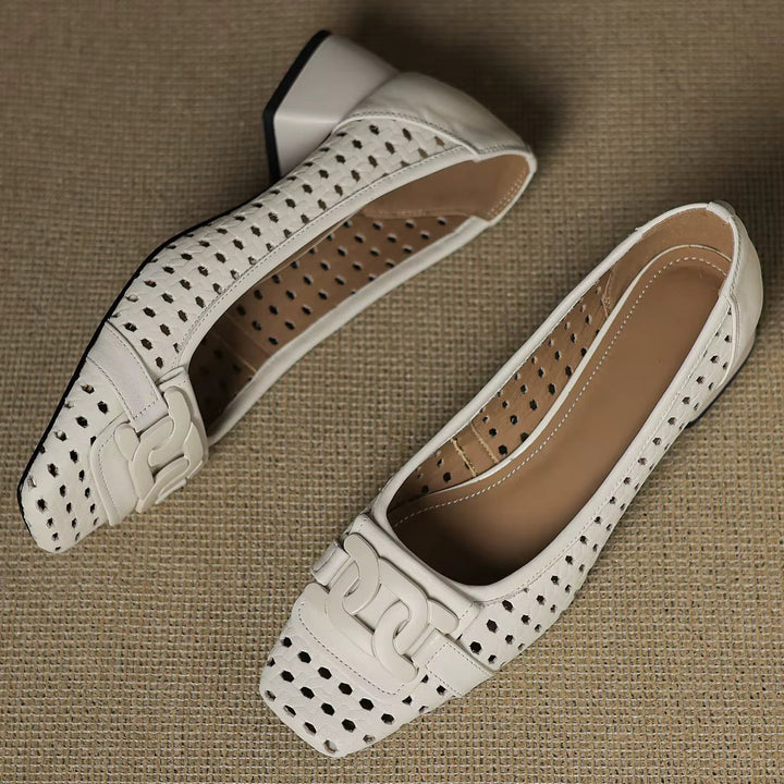 Solea™ Woven Leather Heels