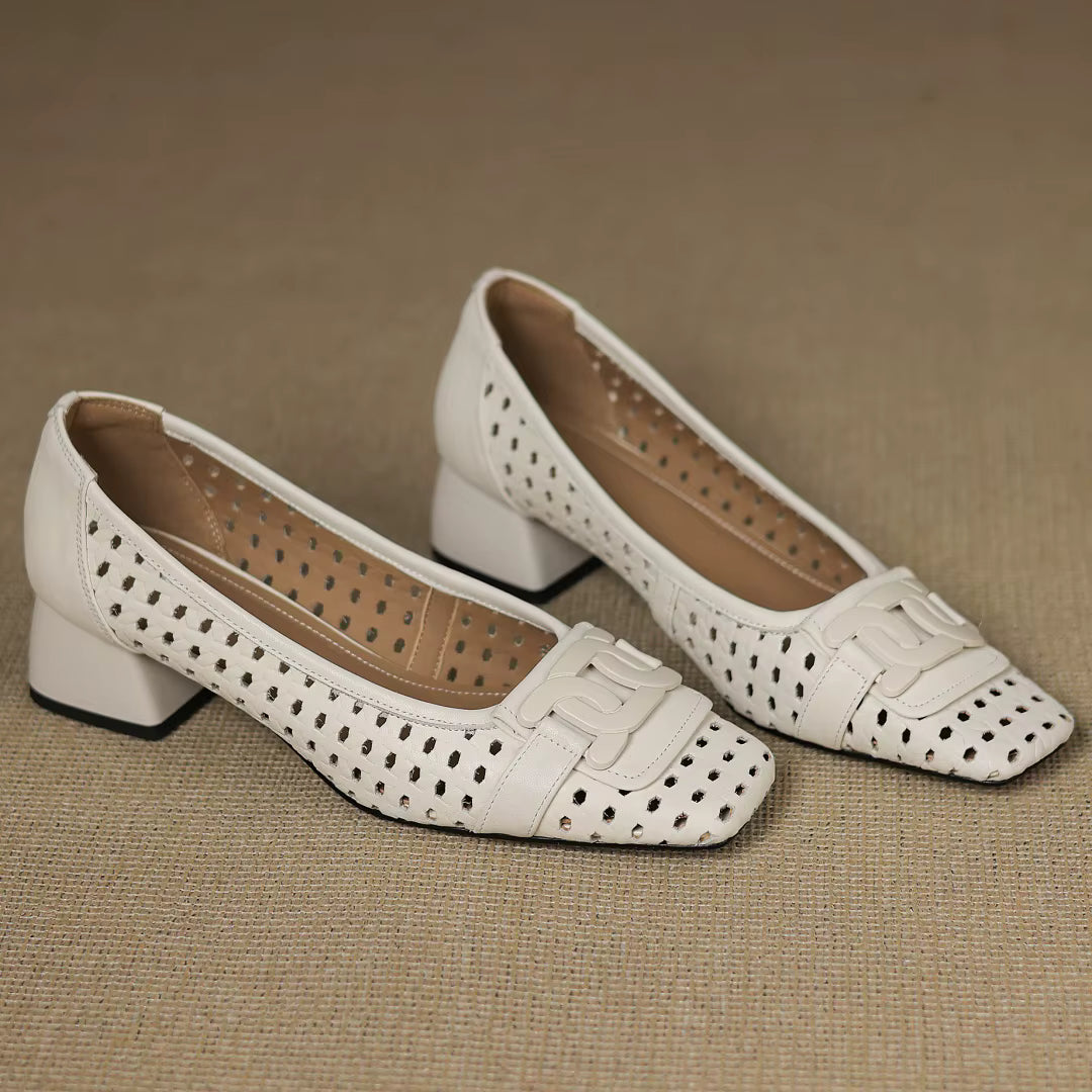 Solea™ Woven Leather Heels