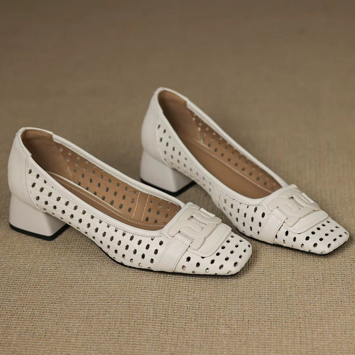Solea™ Woven Leather Heels