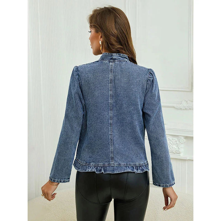 Camille™ Ruffle Denim Jacket