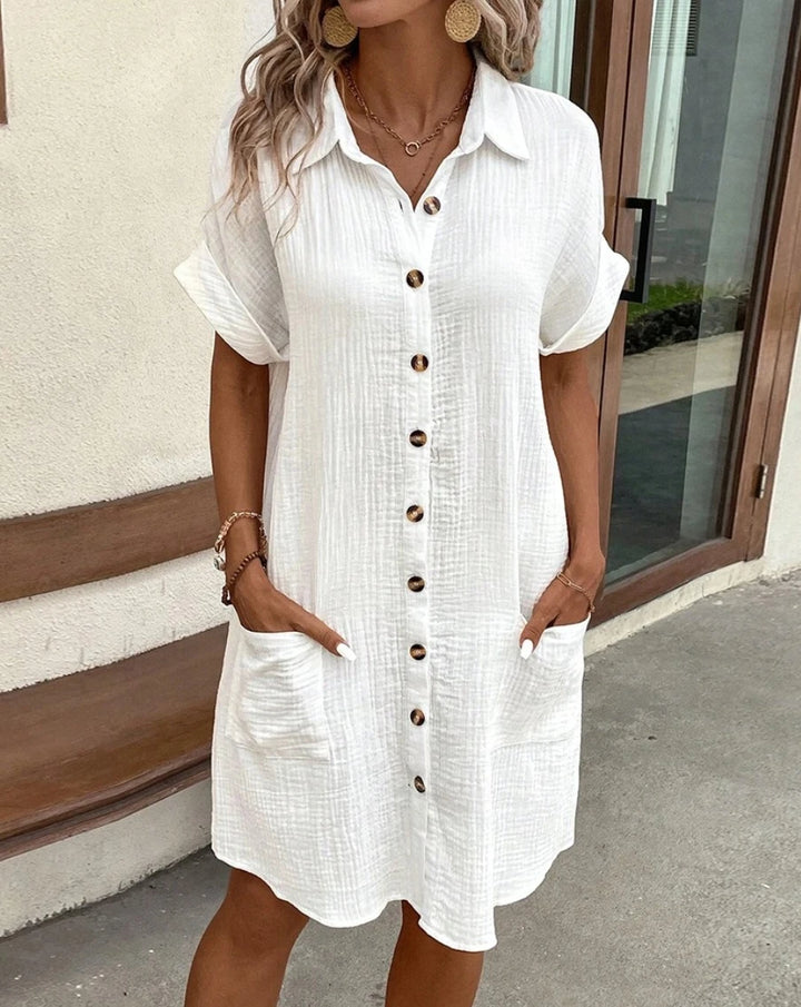 Elina™ Relaxed Button-Front Dress