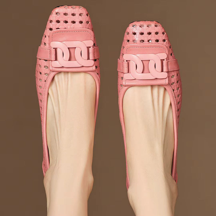 Solea™ Woven Leather Heels