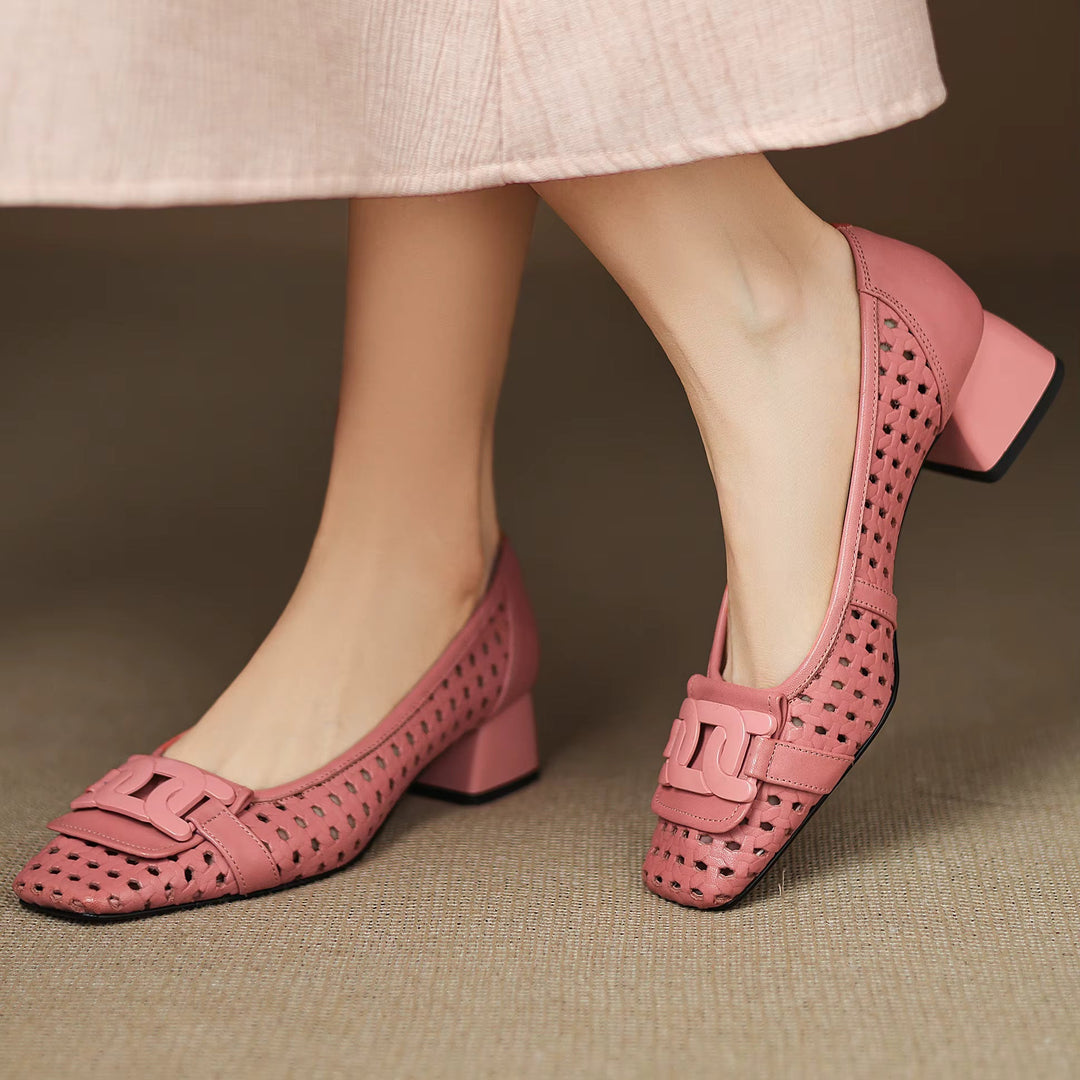 SOLEA™ Woven Leather Heels