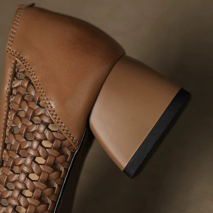 SOLEA™ Woven Leather Heels