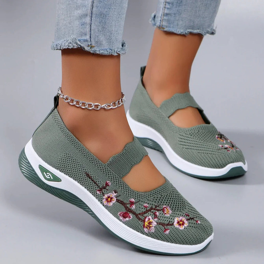 Amara™ Floral Comfort Slip-On Sneakers