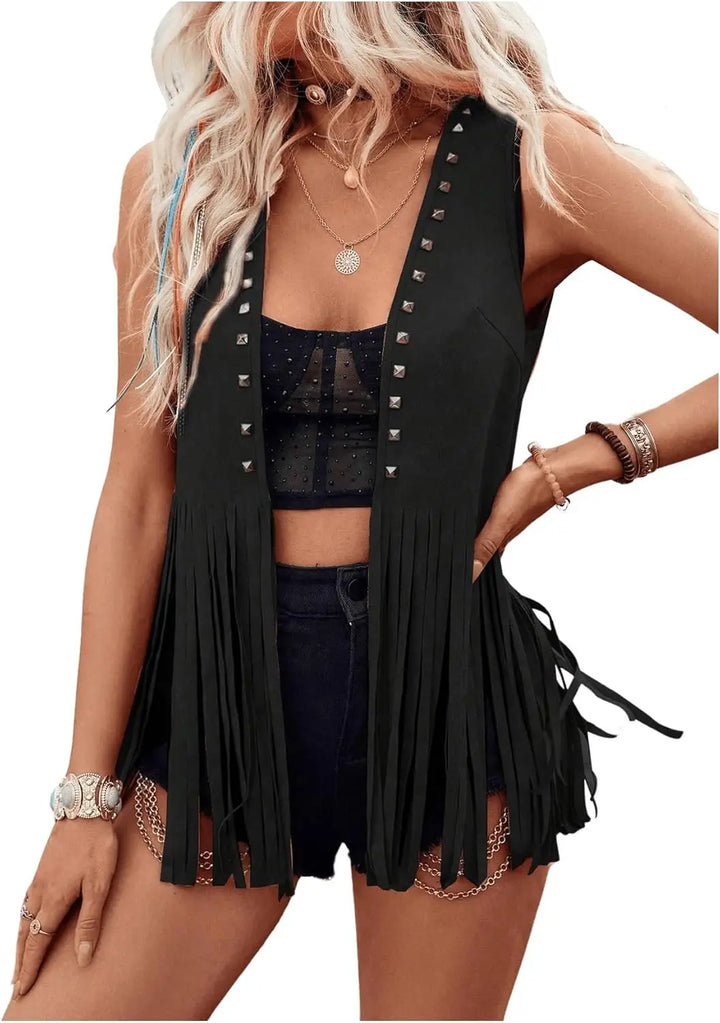 Sienna™ Fringe Stud Vest