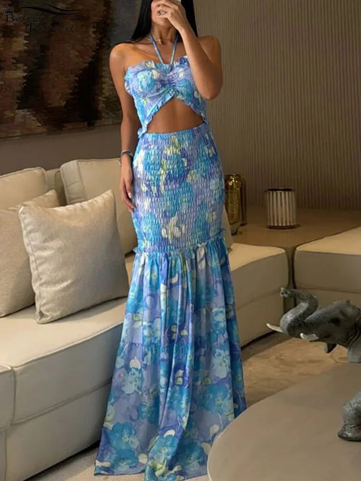 Nerina™ Tropical Cut-Out Maxi Dress
