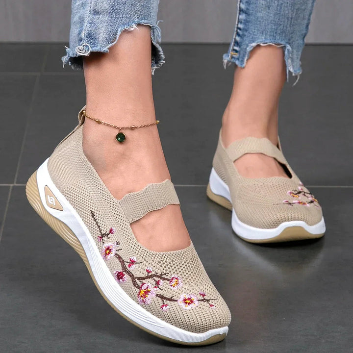 Amara™ Floral Comfort Slip-On Sneakers