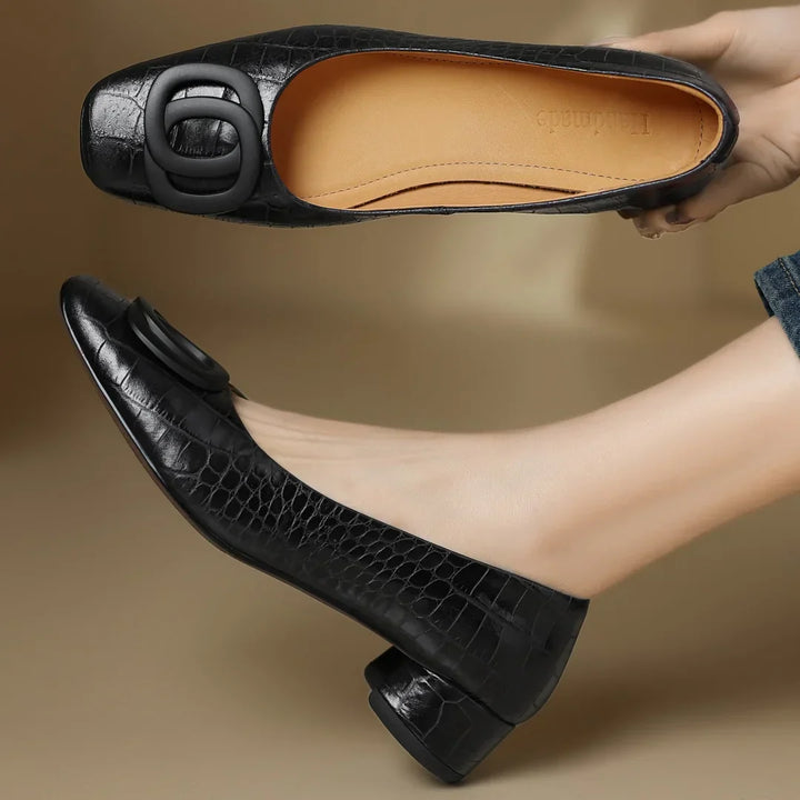 OPIUM™ Croc Leather Flats