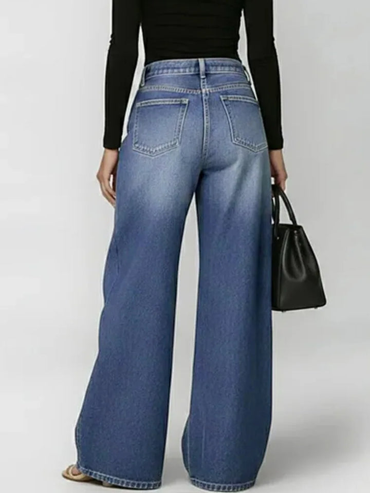 Rivka™ Grommet Wide-Leg Denim Jeans