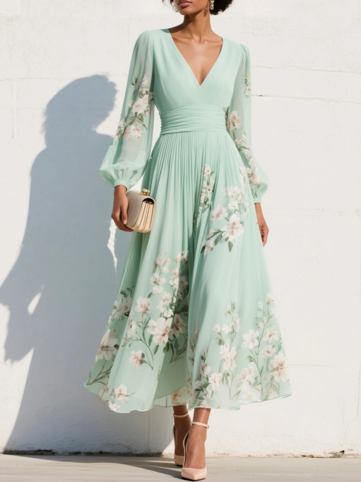 Delia™ Floral Midi Dress with Flowing Silhouette