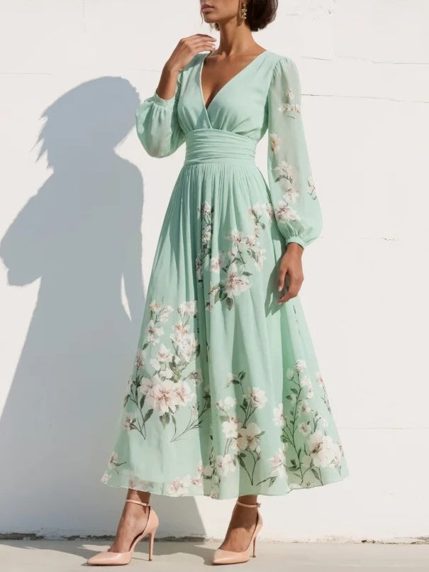 Delia™ Floral Midi Dress with Flowing Silhouette