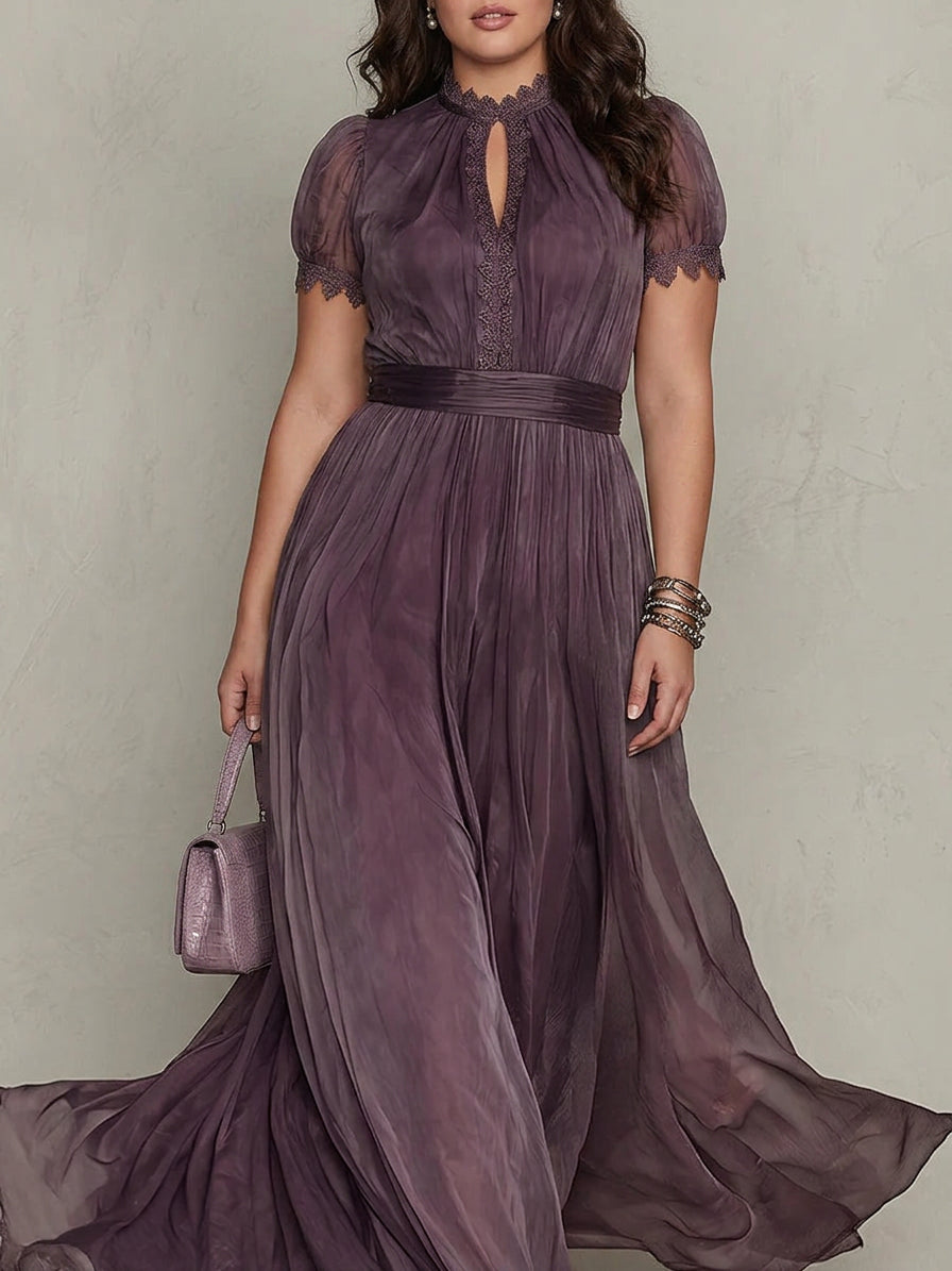Ashley™ Vintage Chiffon Maxi Dress