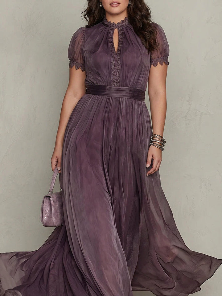 Ashley™ Vintage Chiffon Maxi Dress