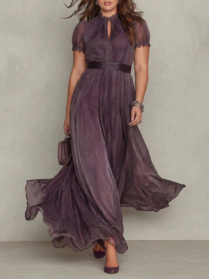 Ashley™ Vintage Chiffon Maxi Dress