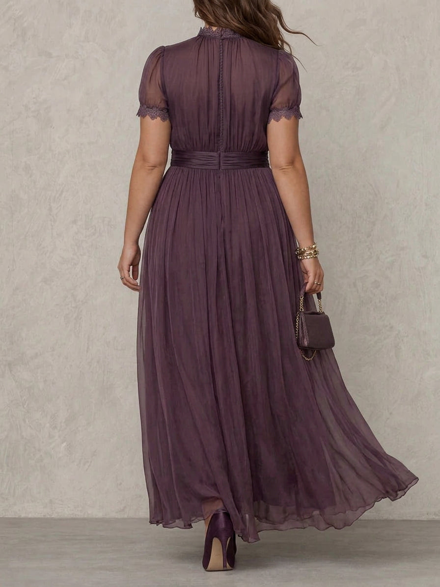 Ashley™ Vintage Chiffon Maxi Dress