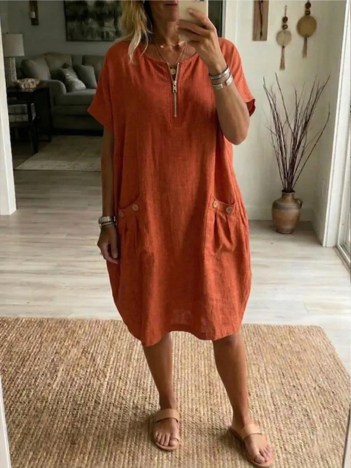 Pascale™ Zip-Front Maxi Dress