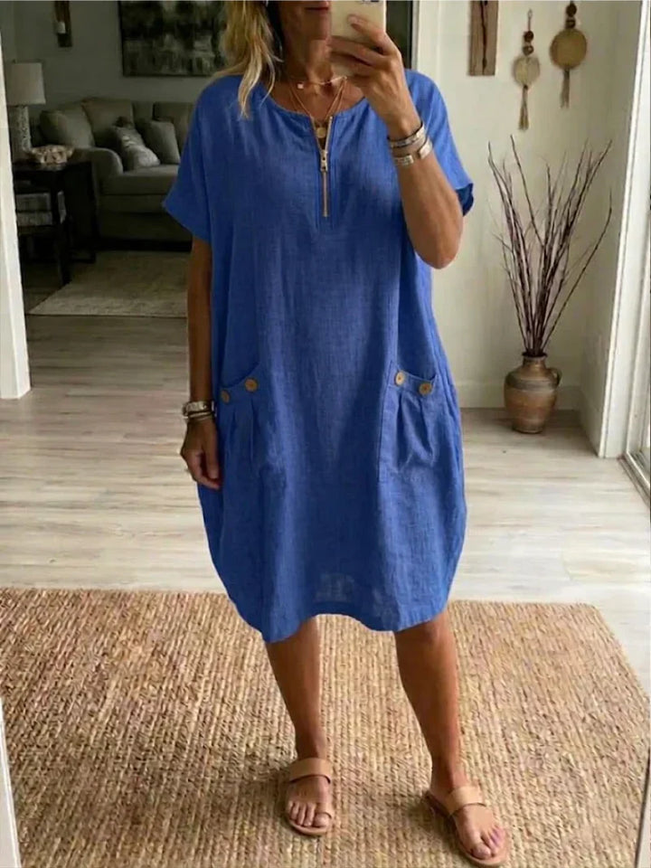 Pascale™ Zip-Front Maxi Dress