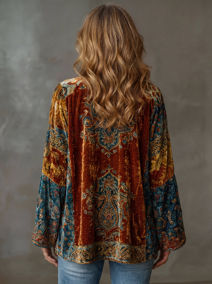 Aria™ Boho Velvet Kimono Jacket