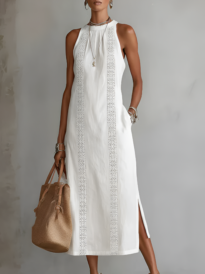 Jimena™ Lace Panel Midi Dress