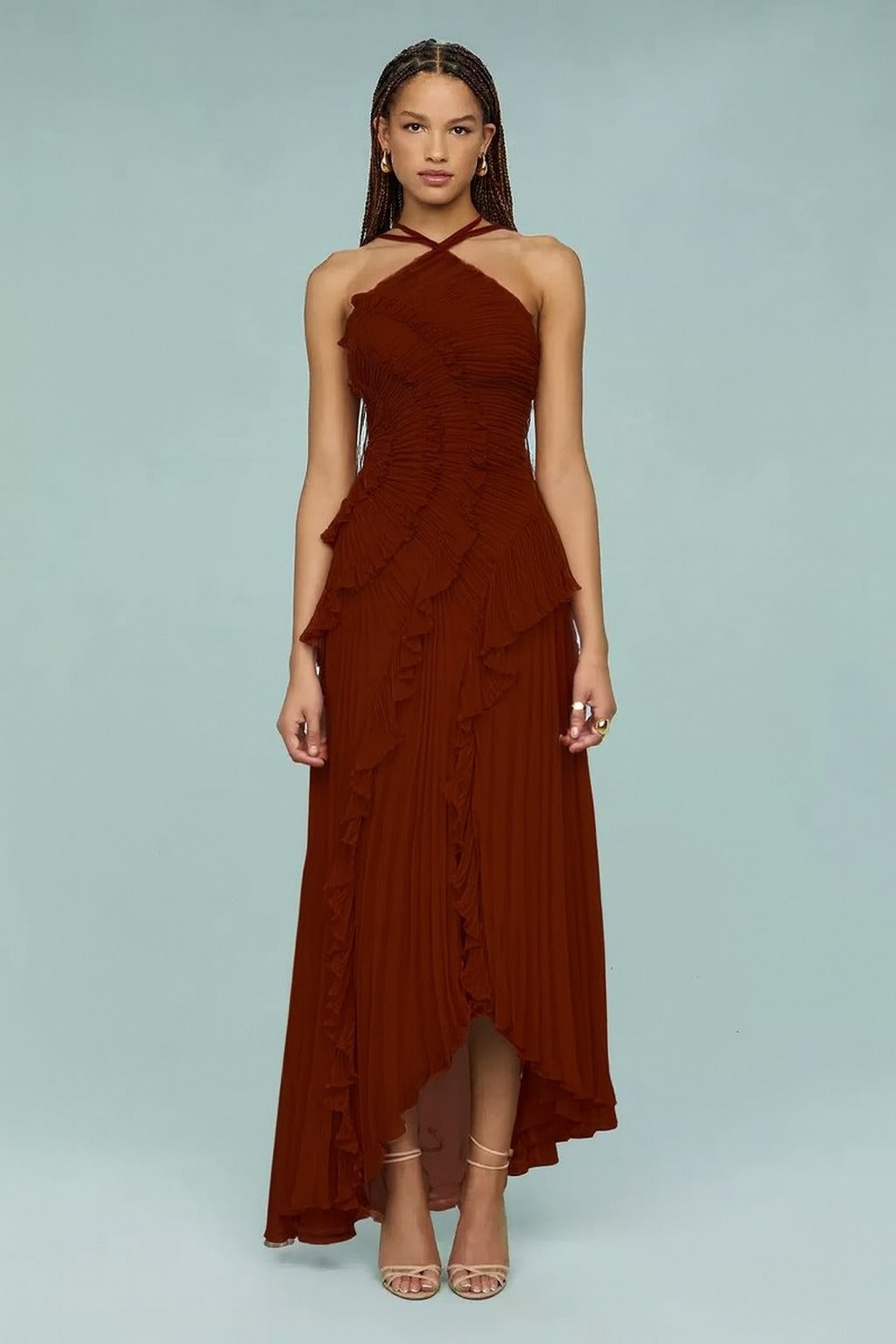 LIYANA™ Spiral Ruffle Dress