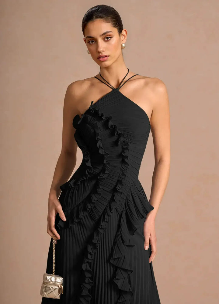 LIYANA™ Spiral Ruffle Dress