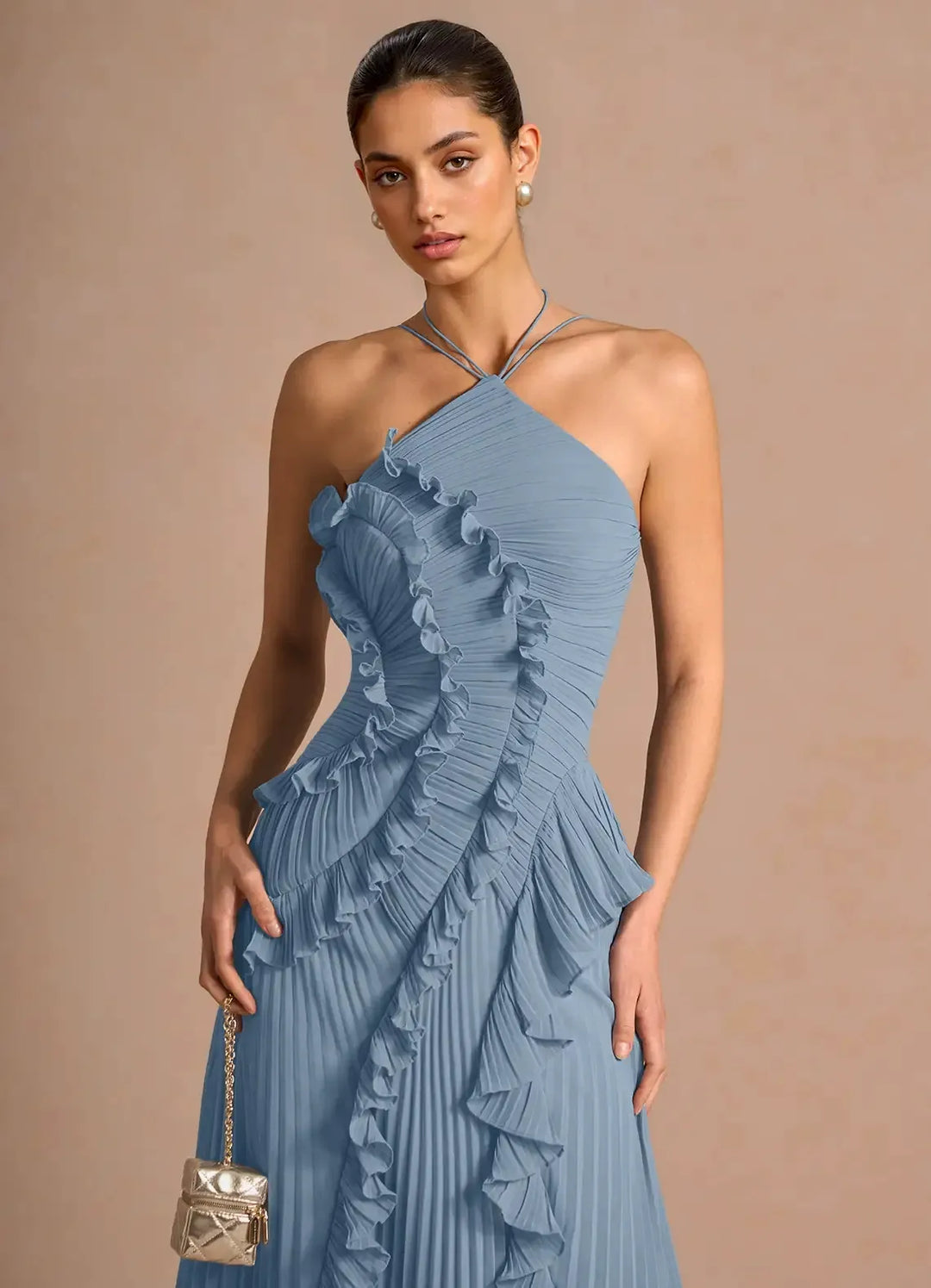 LIYANA™ Spiral Ruffle Dress