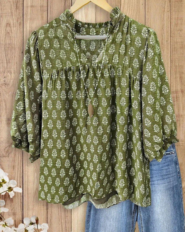 Camila™ Floral V-Neck Blouse