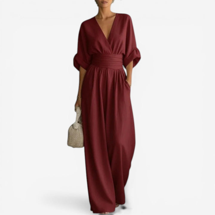 Cheska™ Flowing Waist-Defined Jumpsuit