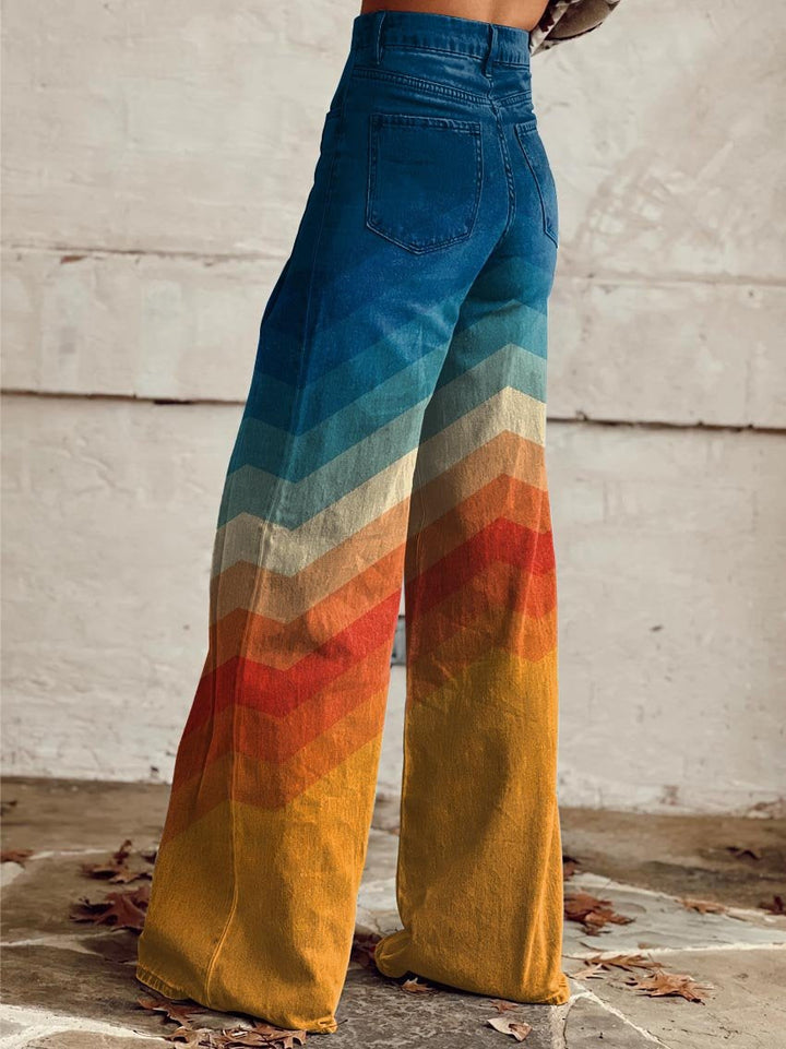 Léa™ Retro Zigzag Wide-Leg Pants