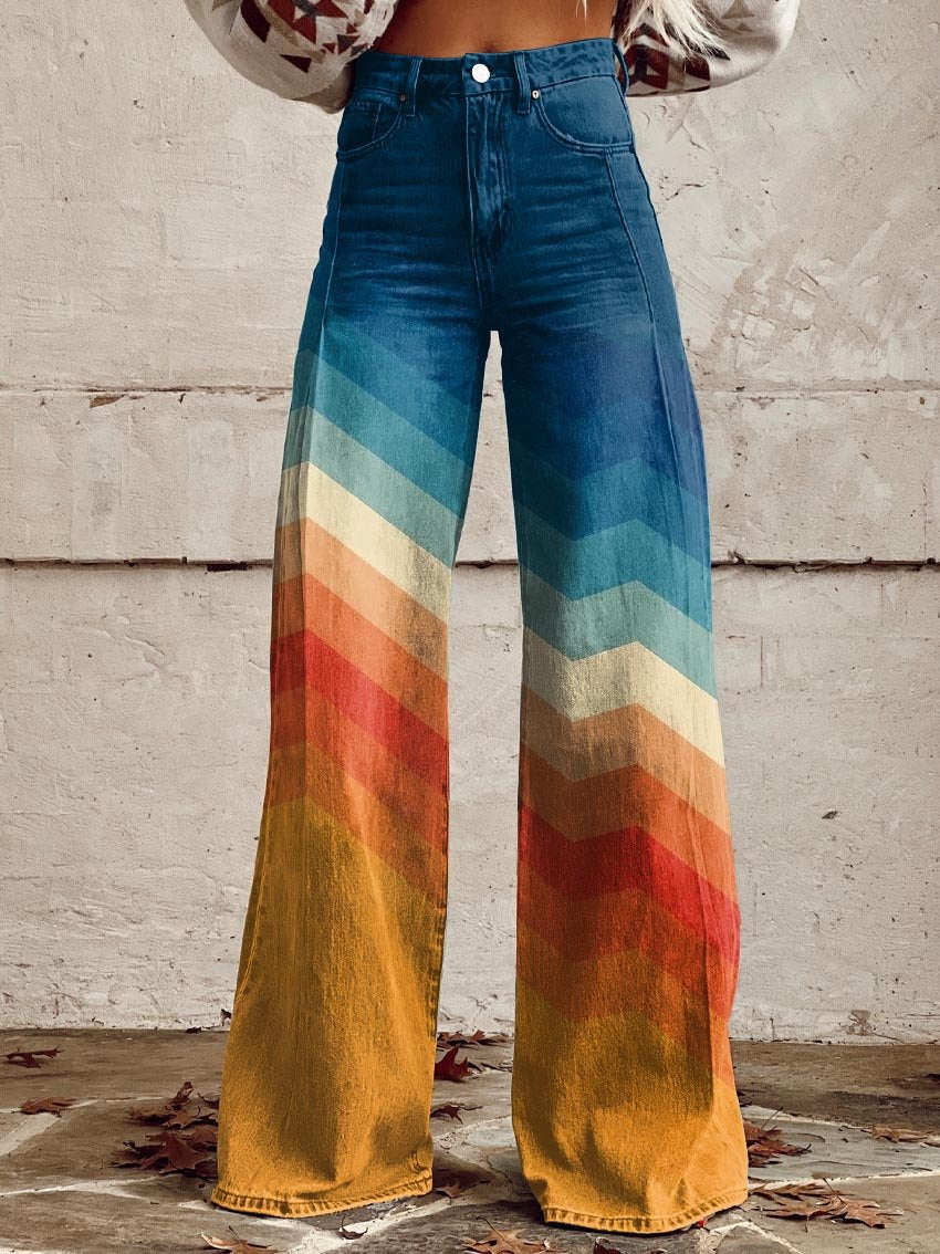 Léa™ Retro Zigzag Wide-Leg Pants