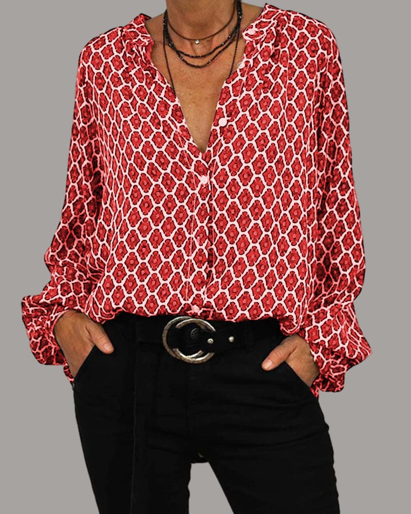ELVIRA™  V-Neck Blouse