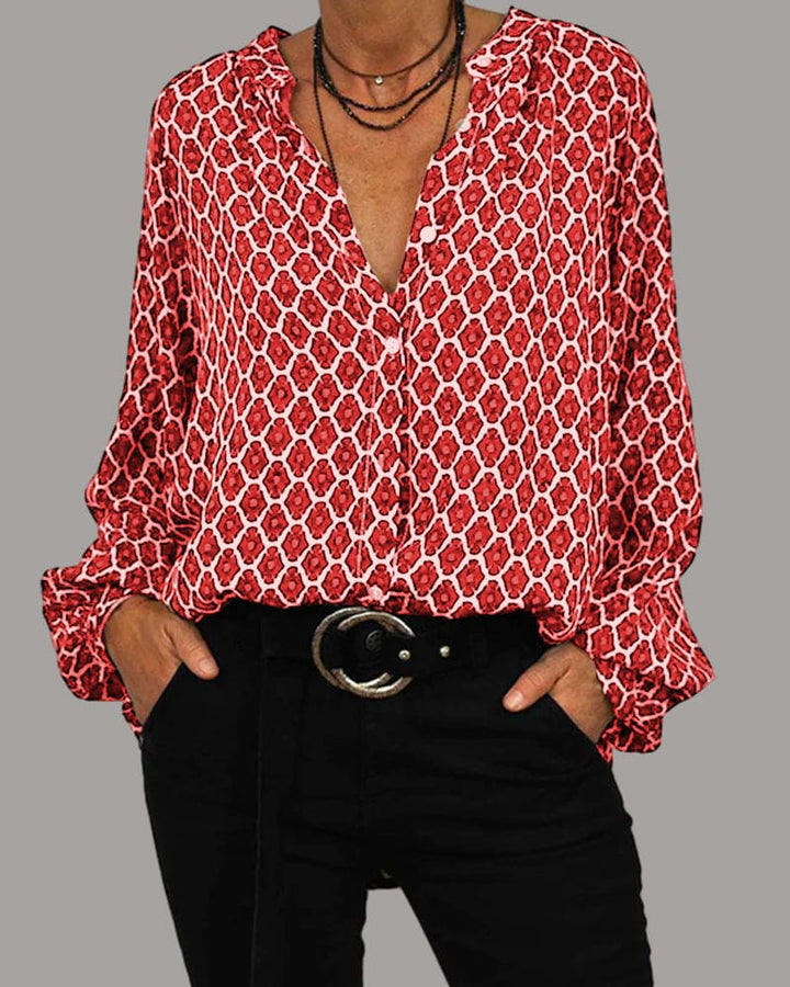 ELVIRA™  V-Neck Blouse