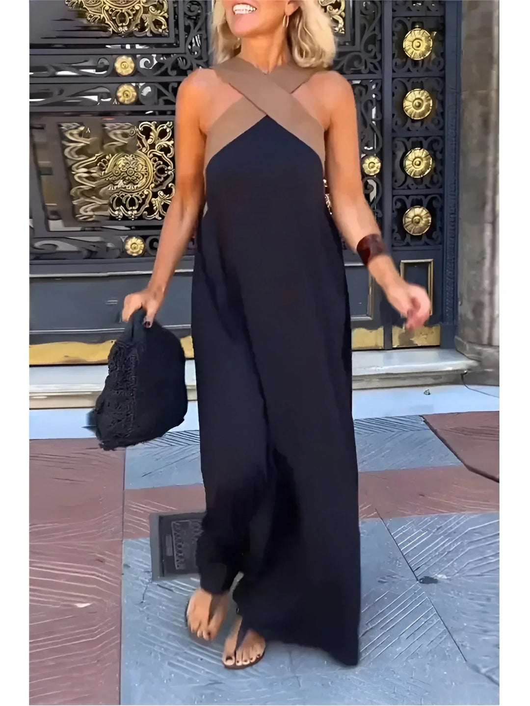 Quirine™ Wrap-Front Maxi Dress
