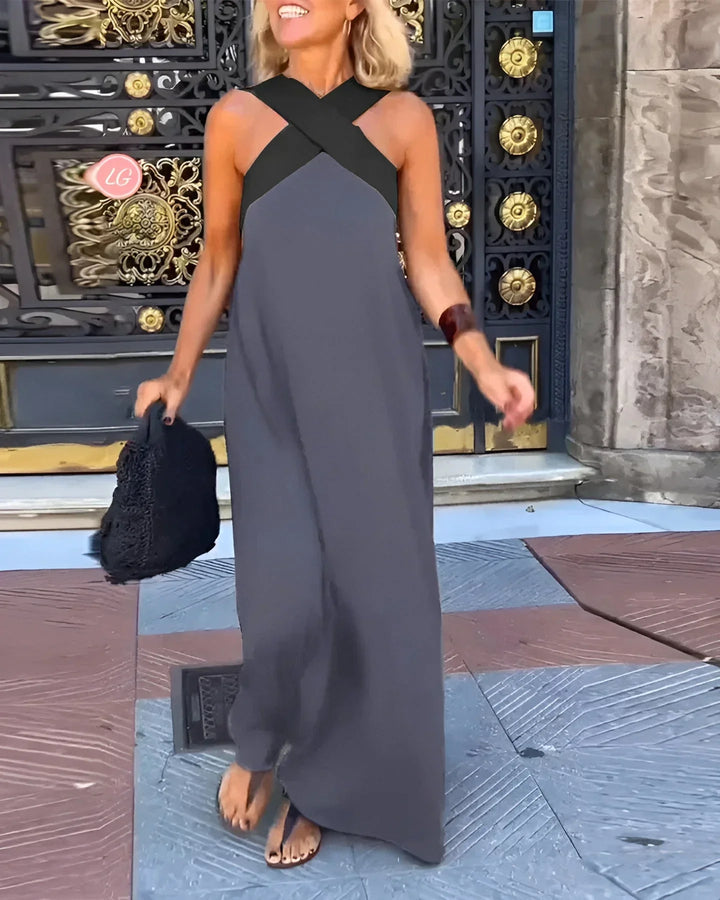 Quirine™ Wrap-Front Maxi Dress