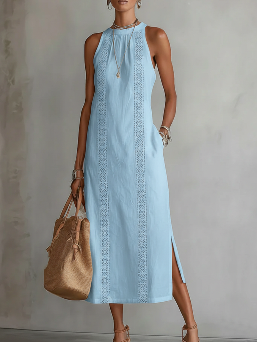 Jimena™ Lace Panel Midi Dress