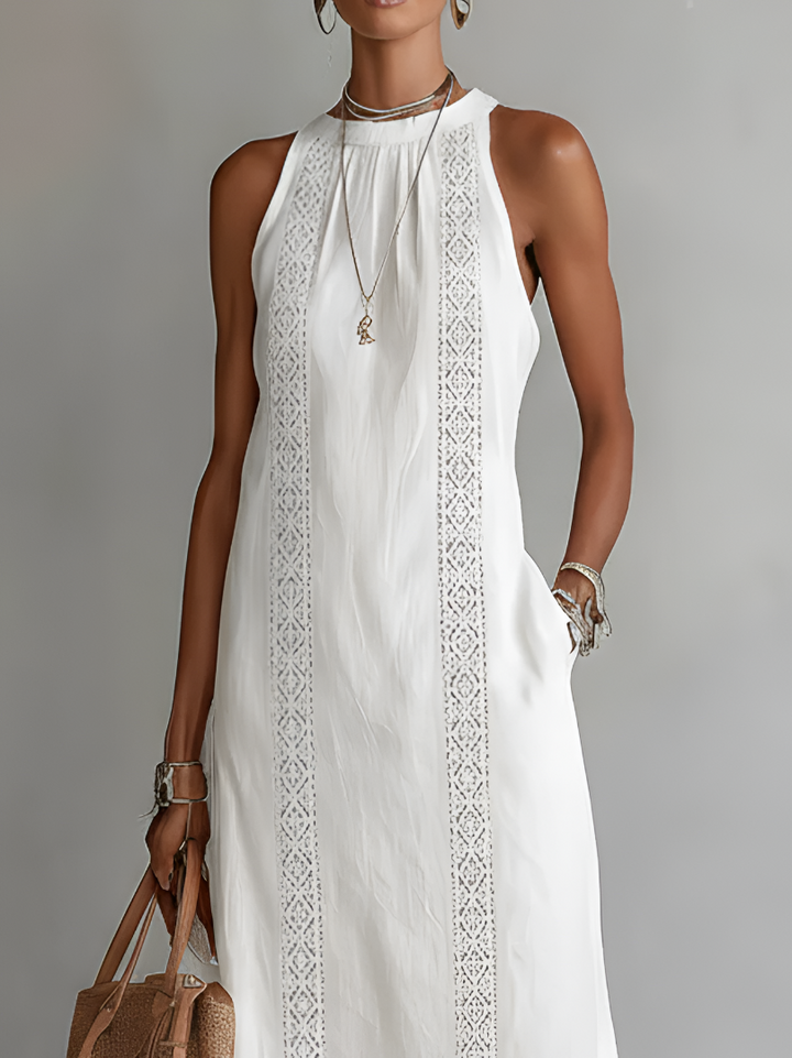 Jimena™ Lace Panel Midi Dress