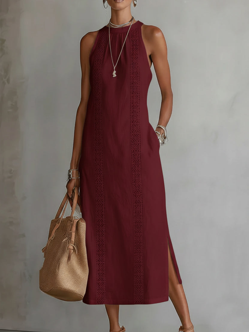 Jimena™ Lace Panel Midi Dress