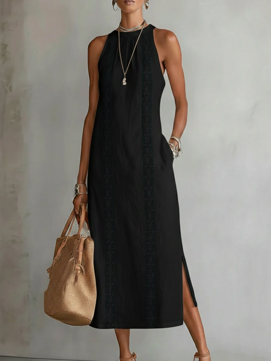 Jimena™ Lace Panel Midi Dress