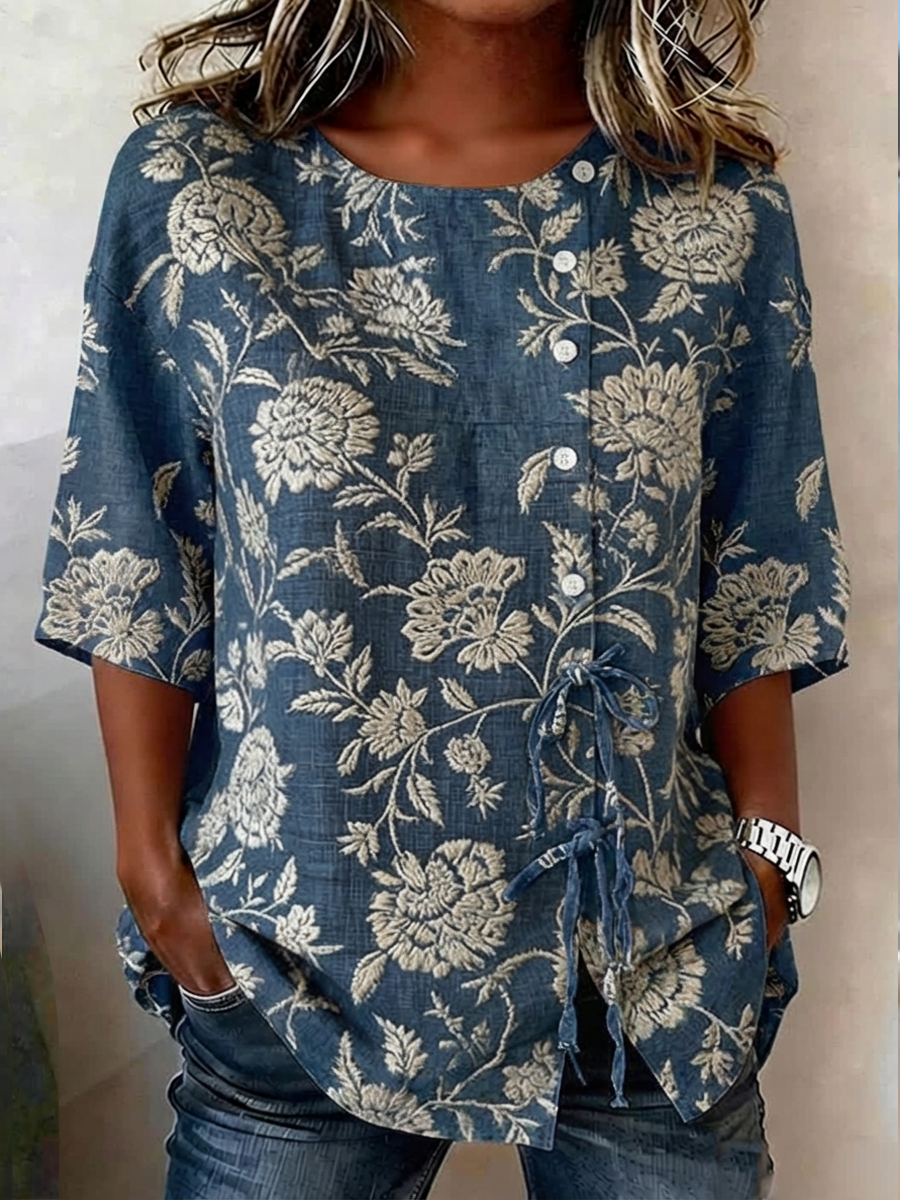 Harper™ Soft Embroided Linen Top