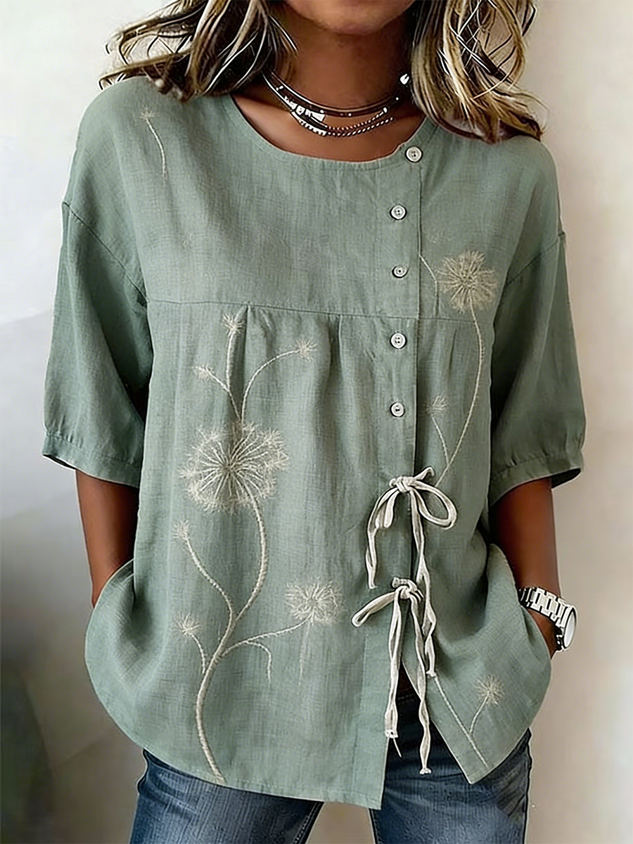 Blake™ Soft Embroided Linen Top