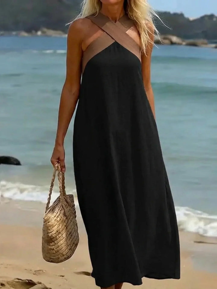 Quirine™ Wrap-Front Maxi Dress