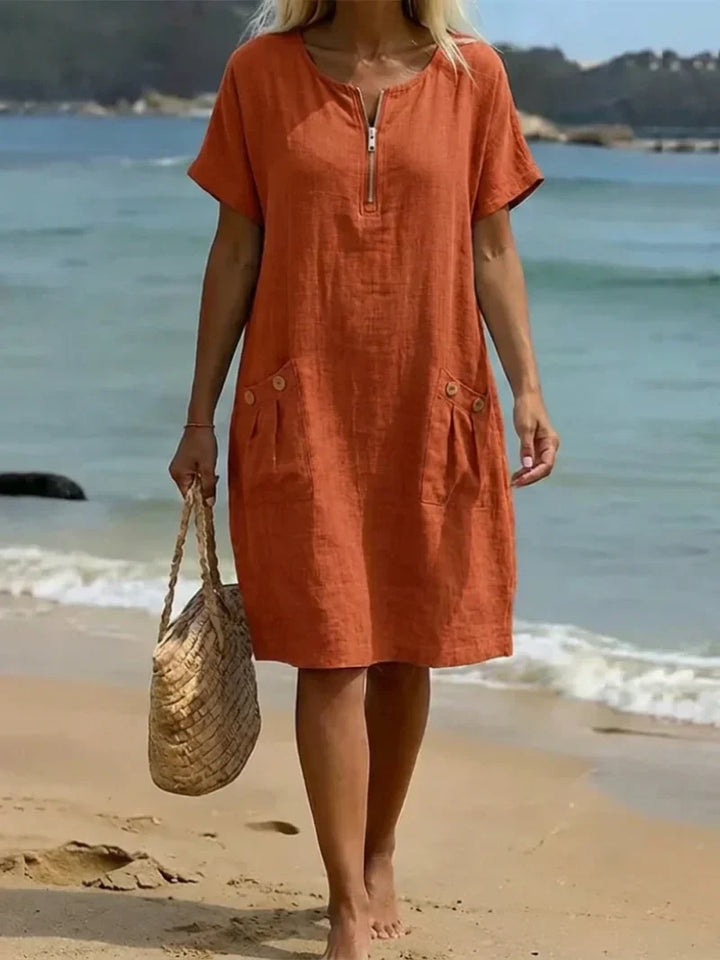 Pascale™ Zip-Front Maxi Dress